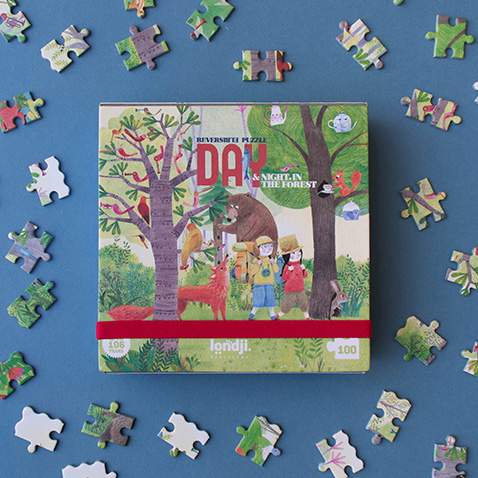 Puzzle day and night in the forest