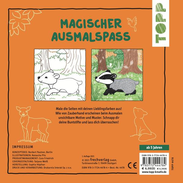 Zauberpapier Malbuch Wald1