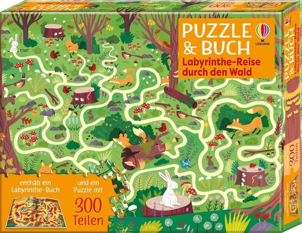 Puzzle und Buch Labyrinth