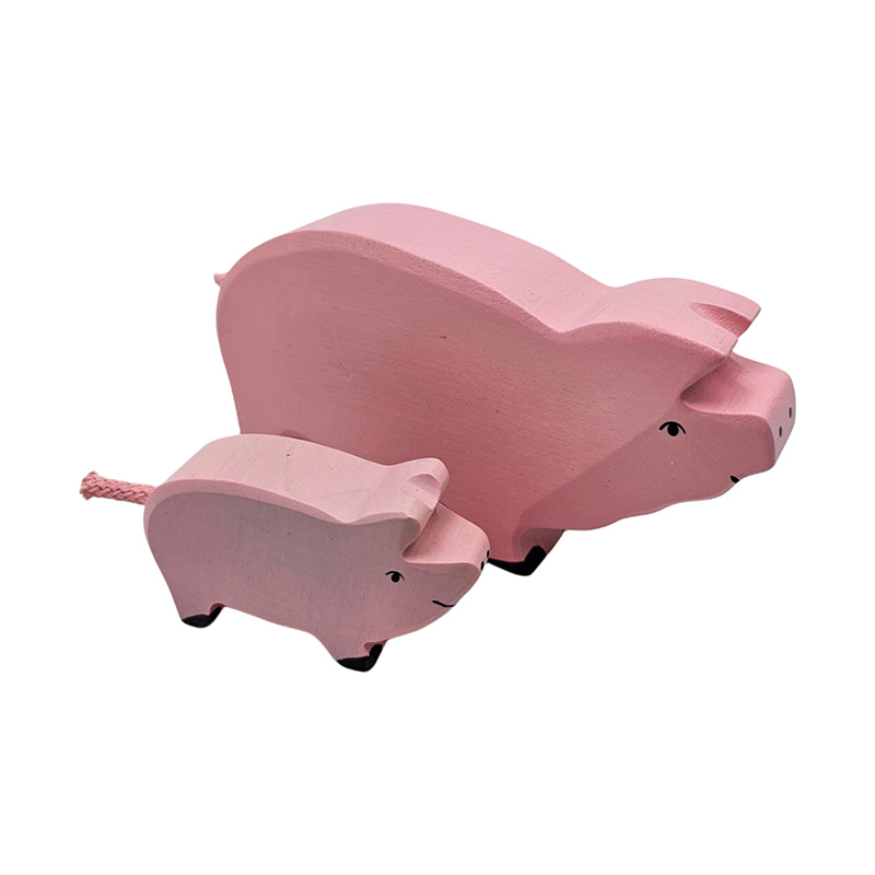 Schweinefamilie Holztiger